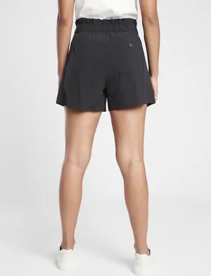 Athleta Tie Waist Paper Bag Waist Skyline Short II Black thumbnail 3