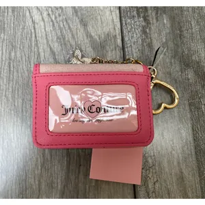 Juicy Couture Pink Velour Wallet with Rhinestone Logo & Butterfly Charm thumbnail 3