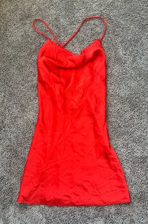 Red Satin Slip Dress thumbnail 1