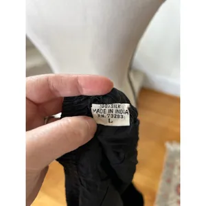 Vintage 90s Black Silk Sequin Straight Mini Skirt Whimsygoth Grunge Fairy thumbnail 5