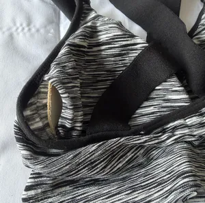Chic Cross-Back Strappy Sports Bra | Black & White Marble Print | Size S | Athleisure Must-Have ✨ thumbnail 5
