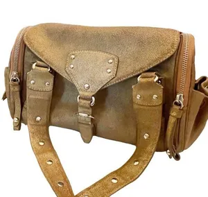 Cole Haan Metallic Gold Brown Stephanie F05 Leather Shoulder Bag thumbnail 1