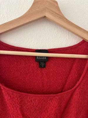 Eileen Fisher wool tank top in red thumbnail 4