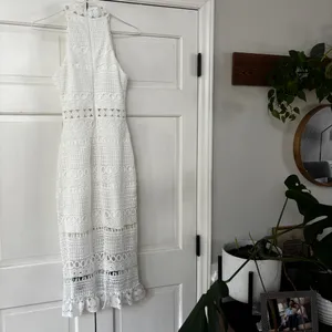 Two Sisters‎ The Label Rivers Dress Size 2 White Lace Illusion Midi Dress Bridal thumbnail 10