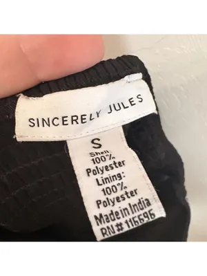 Sincerely Jules Black Strapless Dress Women’s Small Keyhole Front Tie Detail thumbnail 5