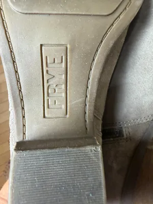 Frye Judith Zip Ankle Booties Boots Block Heel Size 8M taupe Grey Suede thumbnail 9