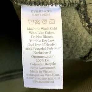 NEW Everlane The‎ Renew Teddy Fleece Sweatshirt in Green thumbnail 5