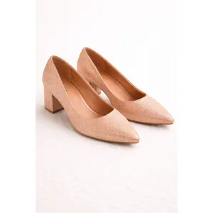 Dream Paris Rose Gold‎ Glitter Block Heels – Size 8 thumbnail 8