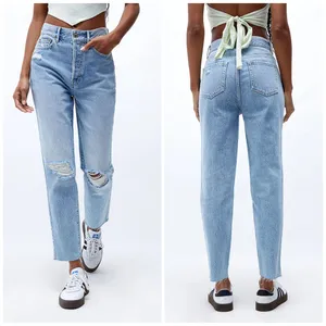 PacSun Light Blue Ultra High Waisted Slim Fit Mom Jeans Size 26 thumbnail 2
