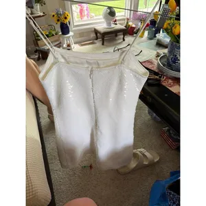 Abercrombie & Fitch Embellished Slip Mini Dress white dress women's XS thumbnail 3