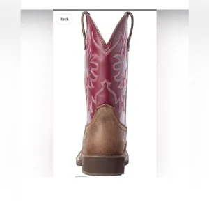 Ariat Women's Delilah Western Boot Brown and Pink Western Boots new in box ✨❤️ thumbnail 4