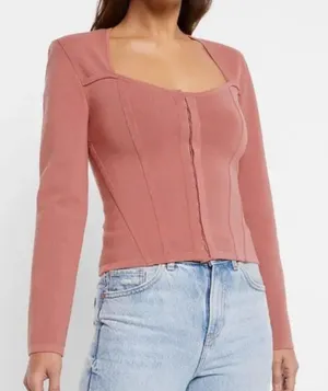 NWT Express Body Contour Corset Sweater Jacket thumbnail 1