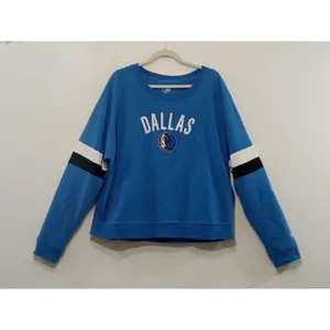 New Era Dallas Mavericks Women's Fleece Sweatshirt NBA Logo Blue Size XL thumbnail 2