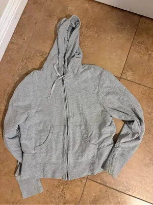 Champion Light Gray Zip-Up Hoodie thumbnail 1