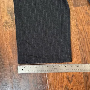 UNIQLO steel grey/black elastic waist pinstripe ponte pants, size M thumbnail 8