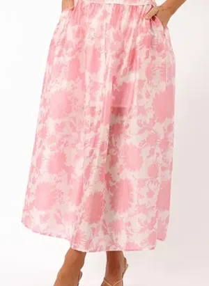 Petal & Pup Pink Floral Skirt thumbnail 1