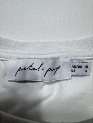 petal + pup White Ruffle Sleeve Tee - Size AU/UK 10 (US 6) thumbnail 2
