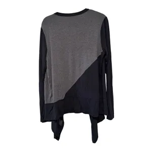 Adrienne Vittadini Women's Draped Open Front Cardigan Black Gray XL thumbnail 9