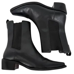Tory Burch‎ Womens Black Leather Square Toe Chelsea Ankle Boots 143257 Size 6.5M thumbnail 11