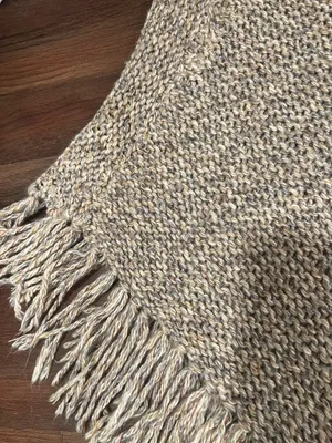 Handmade WoolBlend Elegant Poncho Tan Size M thumbnail 6