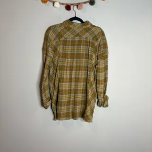 Free People Juniper Ridge Olive Green Plaid Flannel thumbnail 4