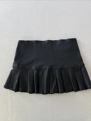 Edikted Black Pleated Mini Skirt with Side Buckles thumbnail 8