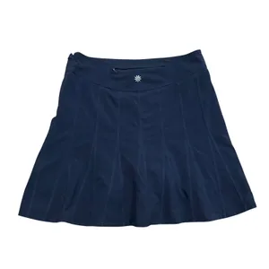 Athleta Womens Navy Pleated Athletic Skort Size 4 Side Zip Active Skirt thumbnail 2