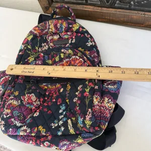 Vera Bradley Small Zipper Backpack Midnight Wildflowers‎ Travel Boho Artsy thumbnail 10
