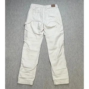 American‎ Eagle Womens Cream Off-White Double Knee Carpenter Utility Pants Sz 4 thumbnail 2