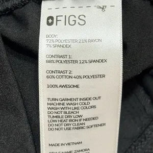 FIGS Technical Collection Zamora Pocket Scrub Pants In Black Size M Medical thumbnail 8