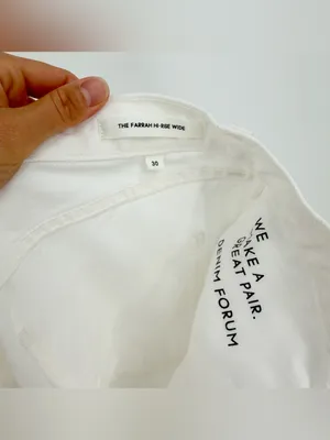DENIM FORUM *Flawed The Farrah Hi-Rise Wide Leg Jean White 30 thumbnail 6