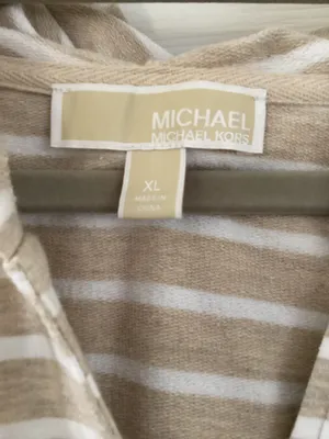 Tan & White Striped Hoodie thumbnail 3