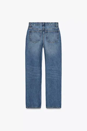 ZARA TRF Mid-Rise Straight Leg Jeans thumbnail 3