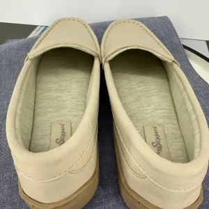 My Pillow My Slippers Moccasin Memory Foam Wmn 9 Sand‎ Leather Indoor Outdoor thumbnail 6