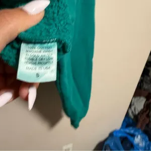 Set Active Half Zip Sweater & Sweatpants Matching Set in Palm Green- Size Small thumbnail 10