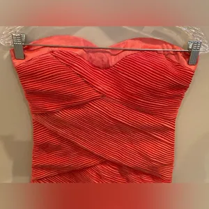 Daisy Coral Strapless Tube Top Mini Short Dress Women's Sz Medium thumbnail 4