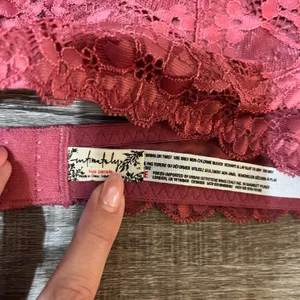 FREE PEOPLE Intimately Galloon Lace Halter Bra in Rose thumbnail 5