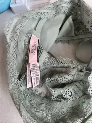 Women's Victoria's Secret Lace Halter Bralette XS Green thumbnail 3