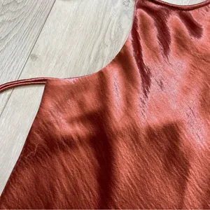Free People Tank Top l'amour cami womens Pink medium satin going out party chic thumbnail 5
