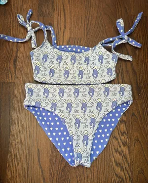 Roller Rabbit "Monkey/Hearts" reversible bikini set  thumbnail 1