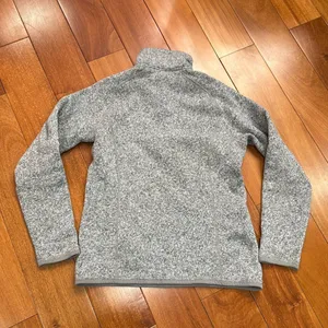 Patagonia women’s 1/4 Zip Better Sweater Heather gray‎ Fleece Jacket SZ M thumbnail 4