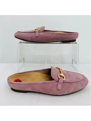 Vionic Lavender Adeline Loafers Slip On Genuine Suede Gold Bit Detail Flats Sz 6 thumbnail 3