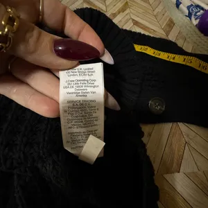 J.Crew Black Turtleneck Button Chunky Knit Poncho Sweater XS Roll‎ Neck Cotton thumbnail 6