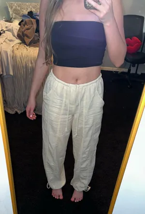 Linen like pants White Size undefined thumbnail 3