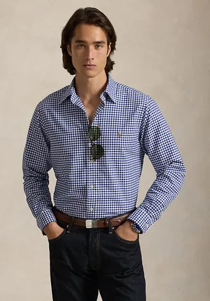 Ralph Lauren Blue Gingham Button-Down Shirt thumbnail 1