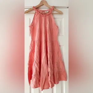 Elan Coral Pleated‎ Tiered Sundress Size Small NWT 100 Percent Cotton thumbnail 2
