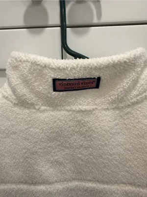 Vineyard Vines White Sherpa Half-Zip Pullover thumbnail 5