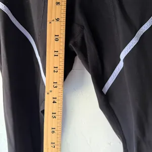 Lululemon Black Purple Crossover Leggings‎ Sz 10 Mid Rise Stretch Athletic Pants thumbnail 7