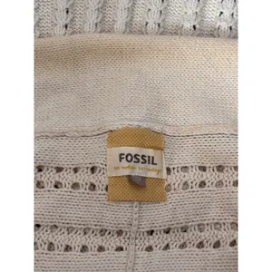 Fossil Cream Pointelle Knit Longline Open Front Duster Cardigan Casual Layer thumbnail 9