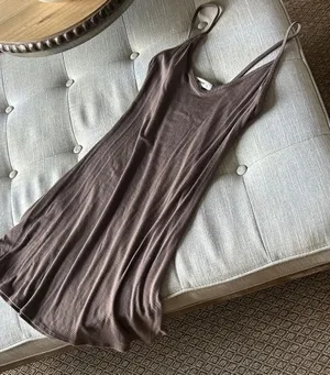 JOAH BROWN Sold Out Slip Dress Brown Rib Size M/L thumbnail 1